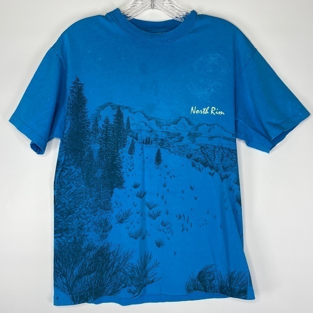 Vintage Grand Canyon North Rim Blue Single Stitch Graphic Tshirt